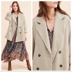 New Free People Hannah Slouchy Boyfriend Oregano Blazer Coat Jacket NWT Large